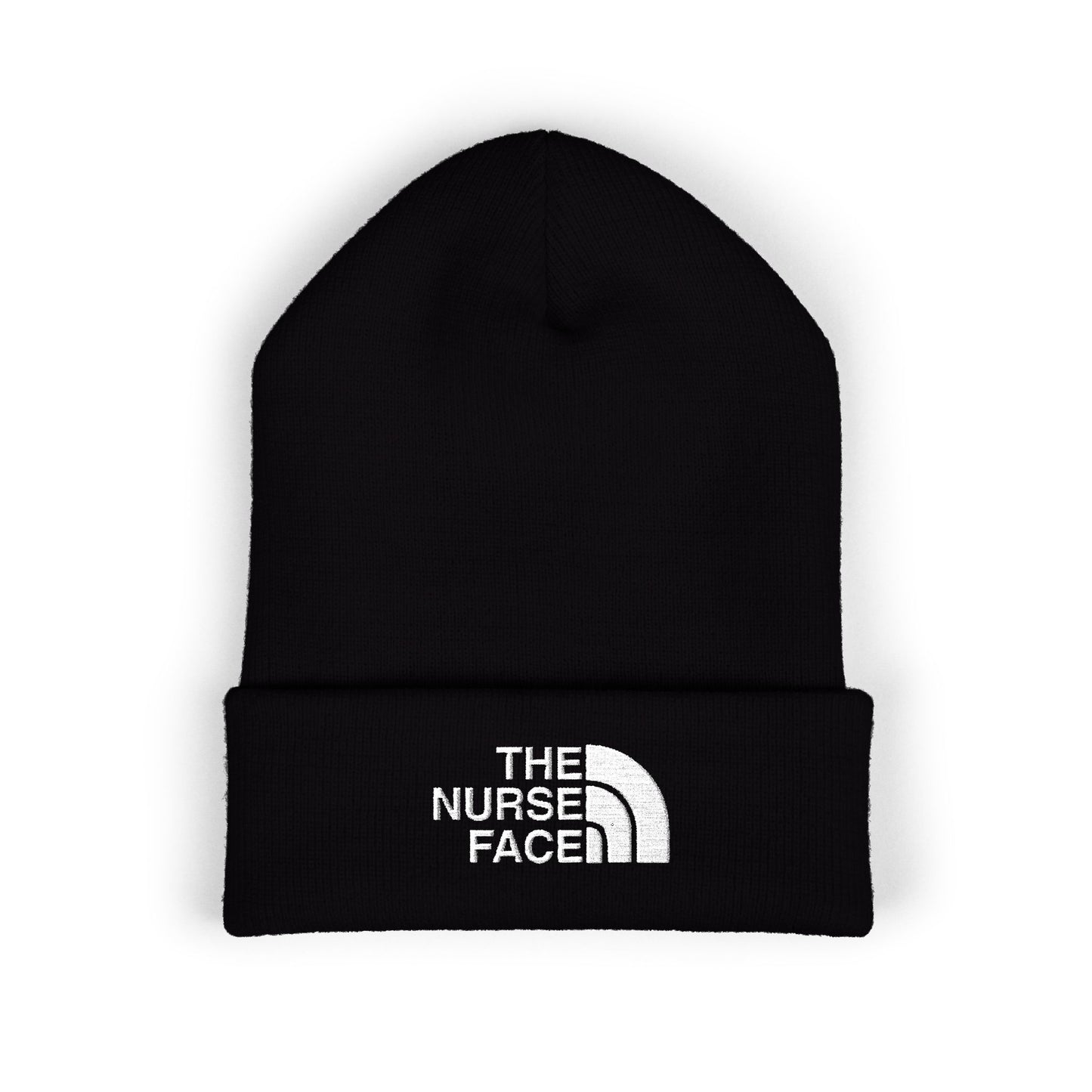 The Nurse Face Embroidered Classic Cuffed Beanie