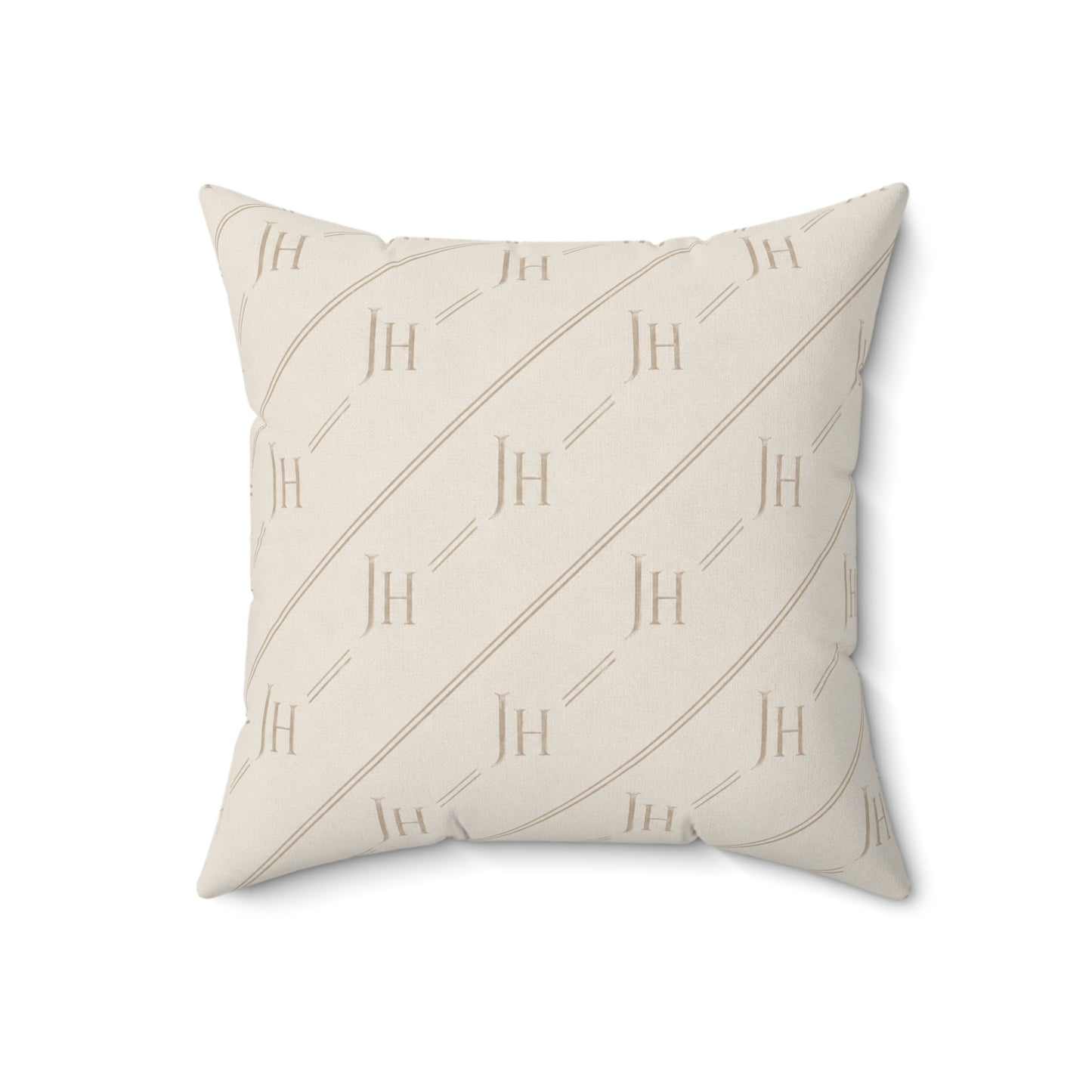JH Signature Monogram Throw Pillow