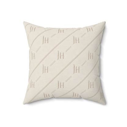 JH Signature Monogram Throw Pillow