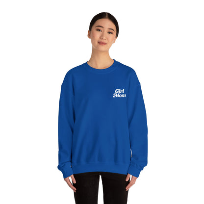 Girl Mom Retro Embroidered Crewneck Sweatshirt