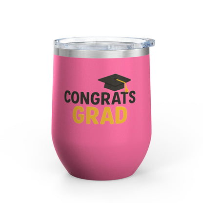 Congrats Grad Cap Graduation Wine Tumbler