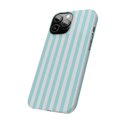 Blue Striped Summer Slim iPhone Case