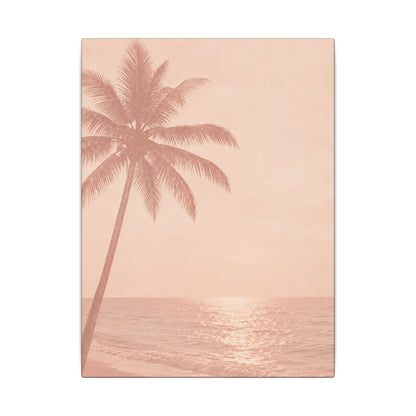 Blush Palm Beach — Matte Stretched Canvas Wall Art