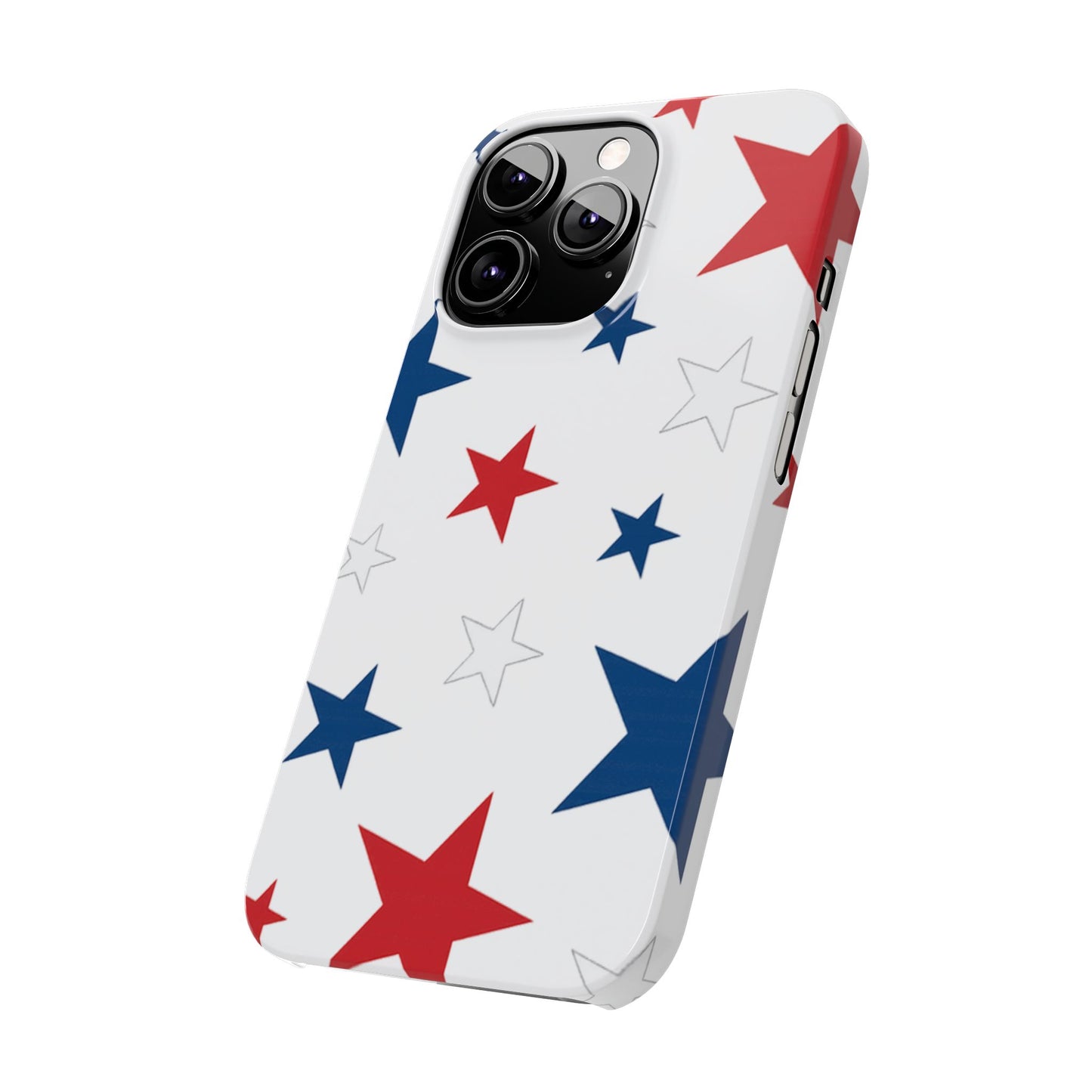 Red White and Blue Stars Slim iPhone Case