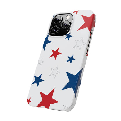Red White and Blue Stars Slim iPhone Case