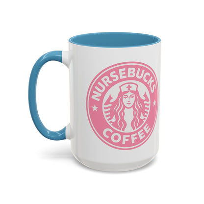 Nursebucks Coffee Pink Accent Mug (11, 15 oz)