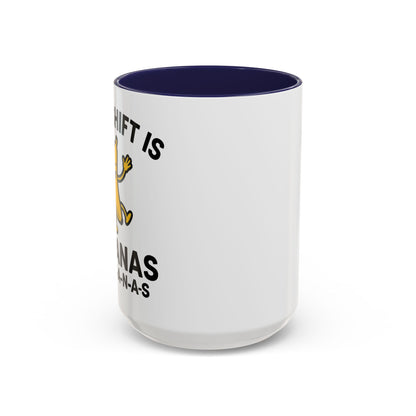 This Shift is Bananas Dancing Accent Mug (11, 15 oz)
