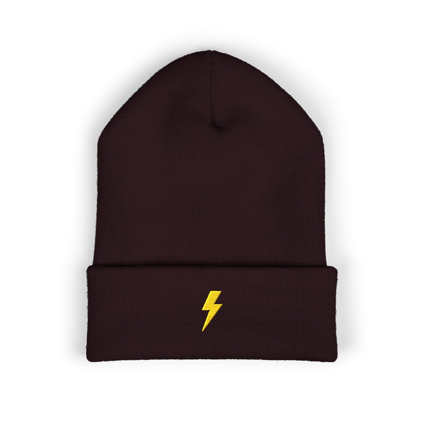 Lightning Bolt Embroidered Classic Cuffed Beanie