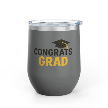 Congrats Grad Cap Graduation Wine Tumbler