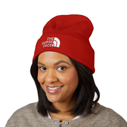 The Nurse Face Embroidered Classic Cuffed Beanie