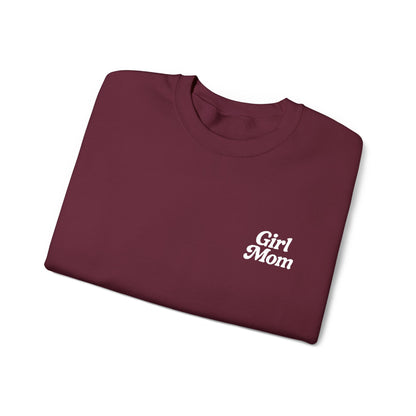 Girl Mom Retro Embroidered Crewneck Sweatshirt