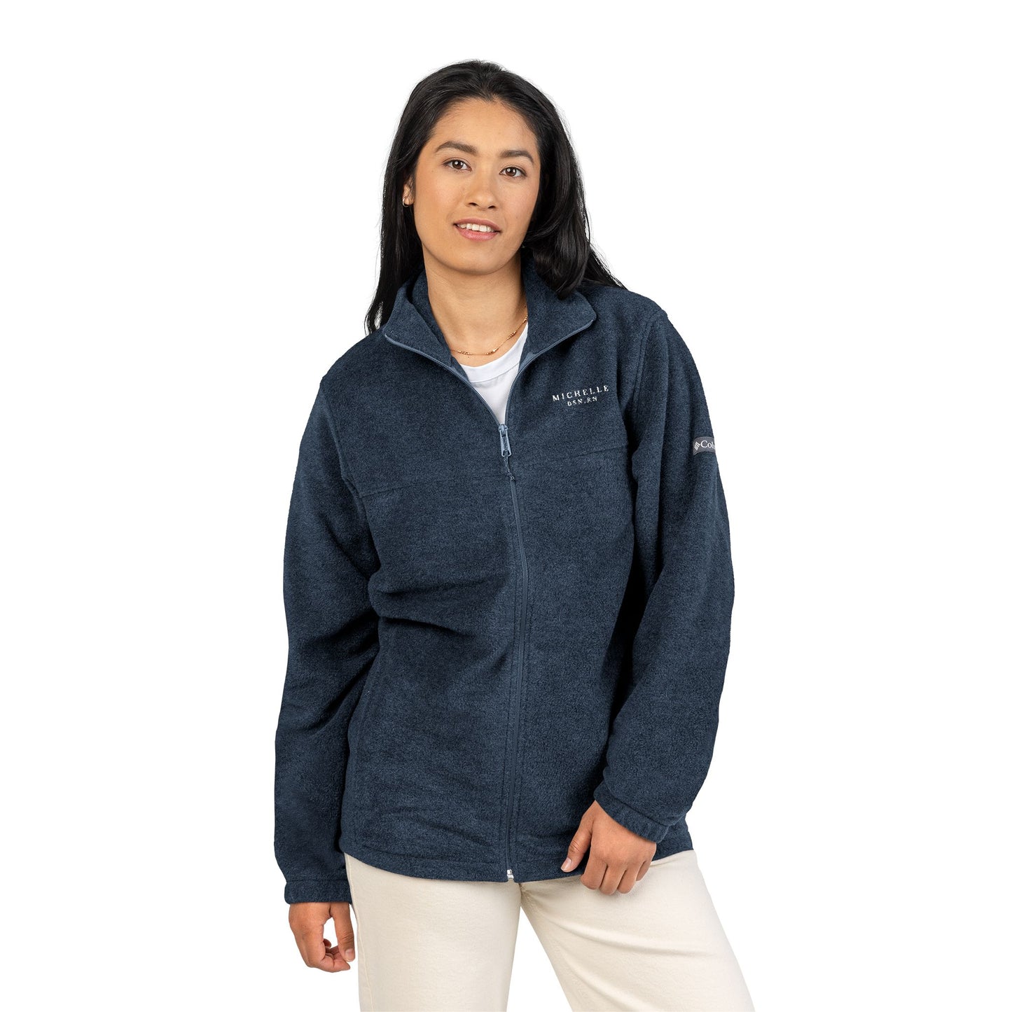 Personalized Embroidered RN Columbia Fleece Jacket