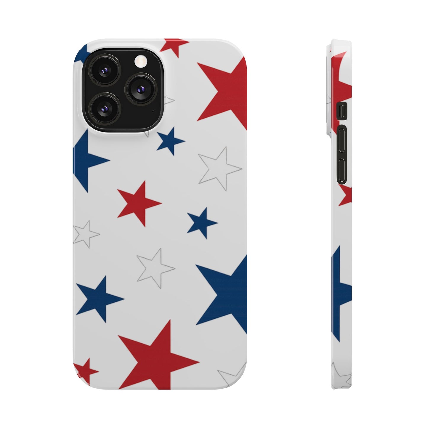 Red White and Blue Stars Slim iPhone Case