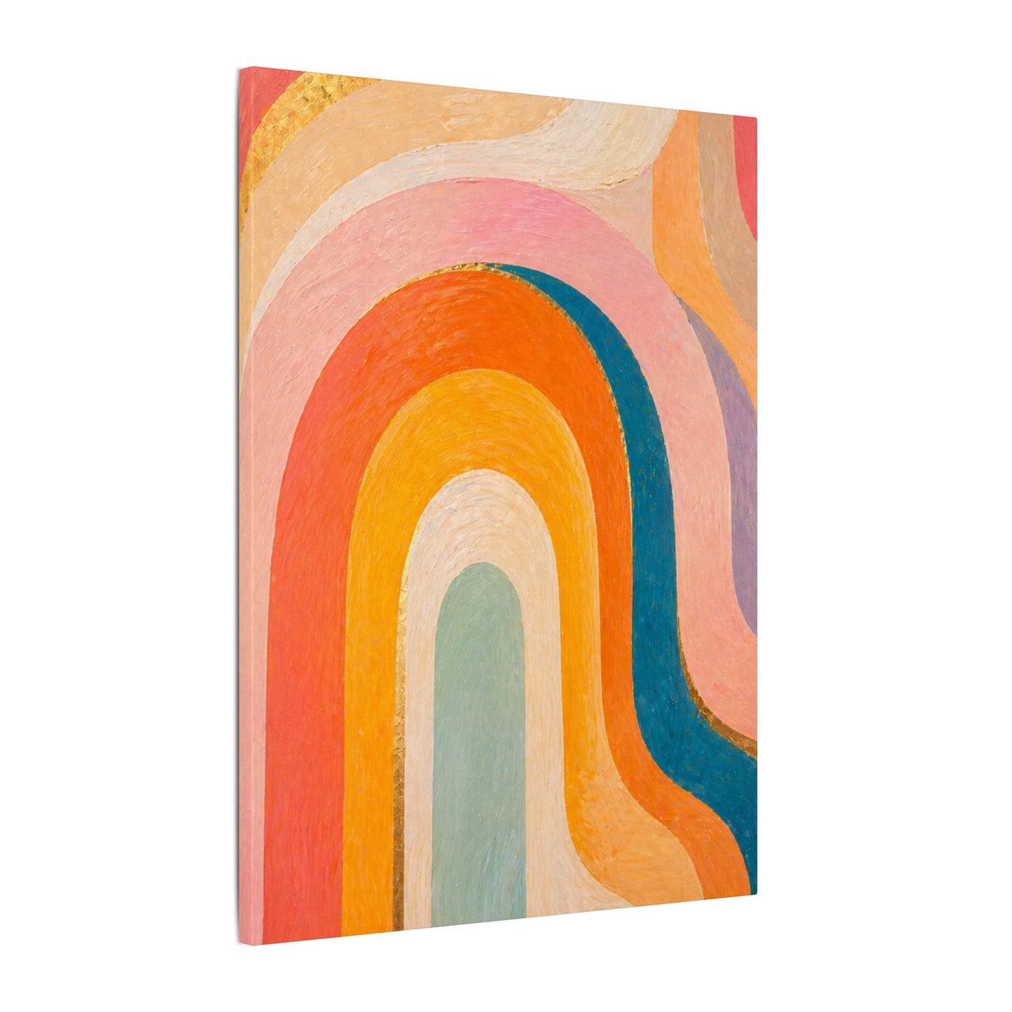 Retro Rainbow Arched Matte Canvas — Stretched Wall Art