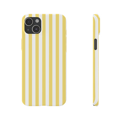 Yellow Striped Summer Slim iPhone Case
