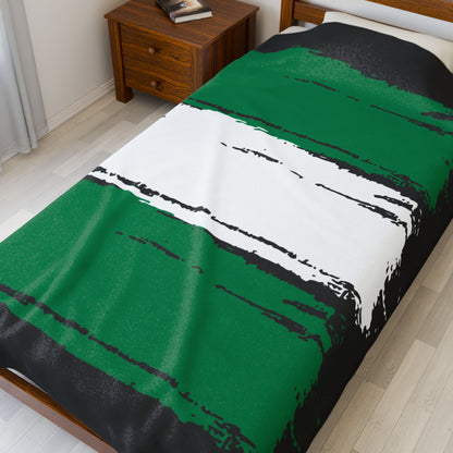 Nigerian Painted Flag Velveteen Plush Blanket