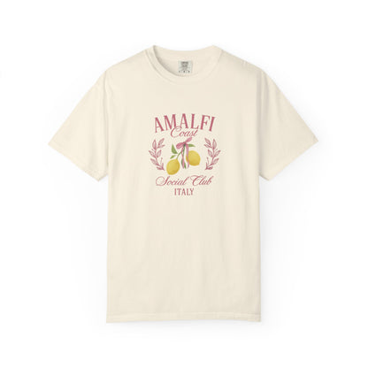 Amalfi Coast Social Club Pink Oversized T-shirt