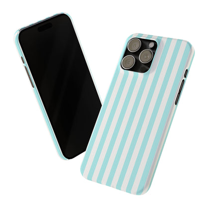 Blue Striped Summer Slim iPhone Case