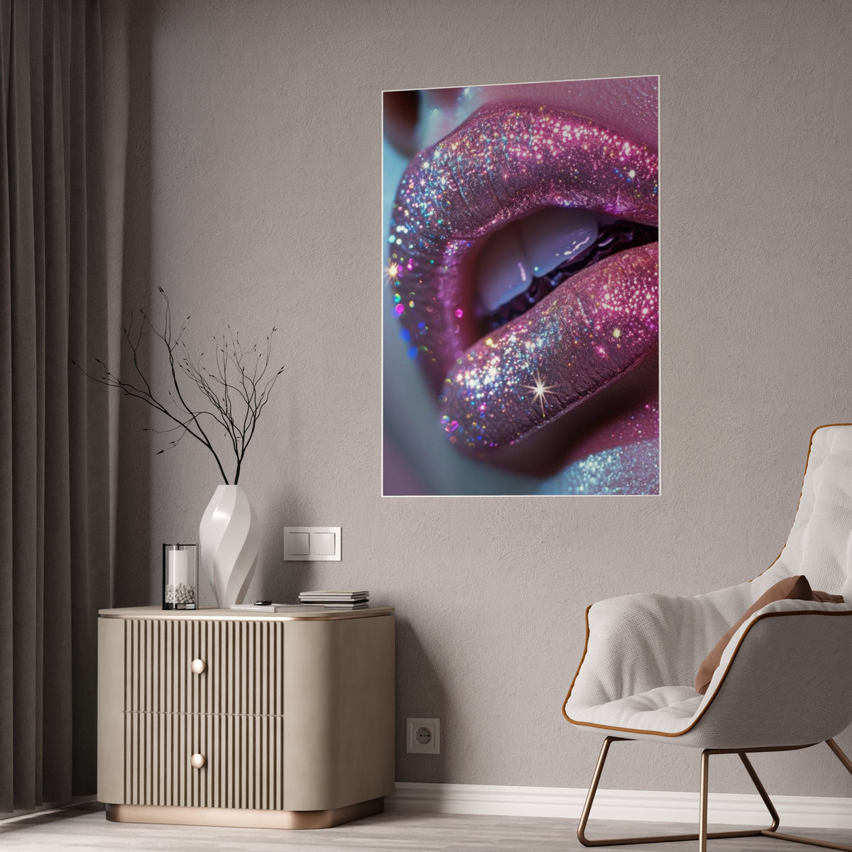 Glitter Lip Gloss Poster