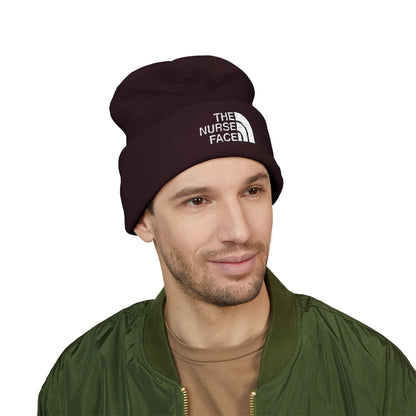The Nurse Face Embroidered Classic Cuffed Beanie