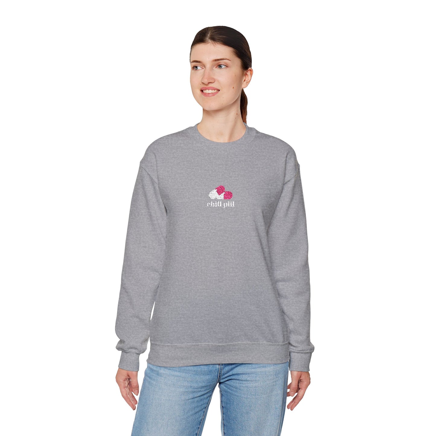 Chill Pill Embroidered Crewneck Sweatshirt