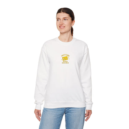 Face Card Never Declines Embroidered Crewneck Sweatshirt