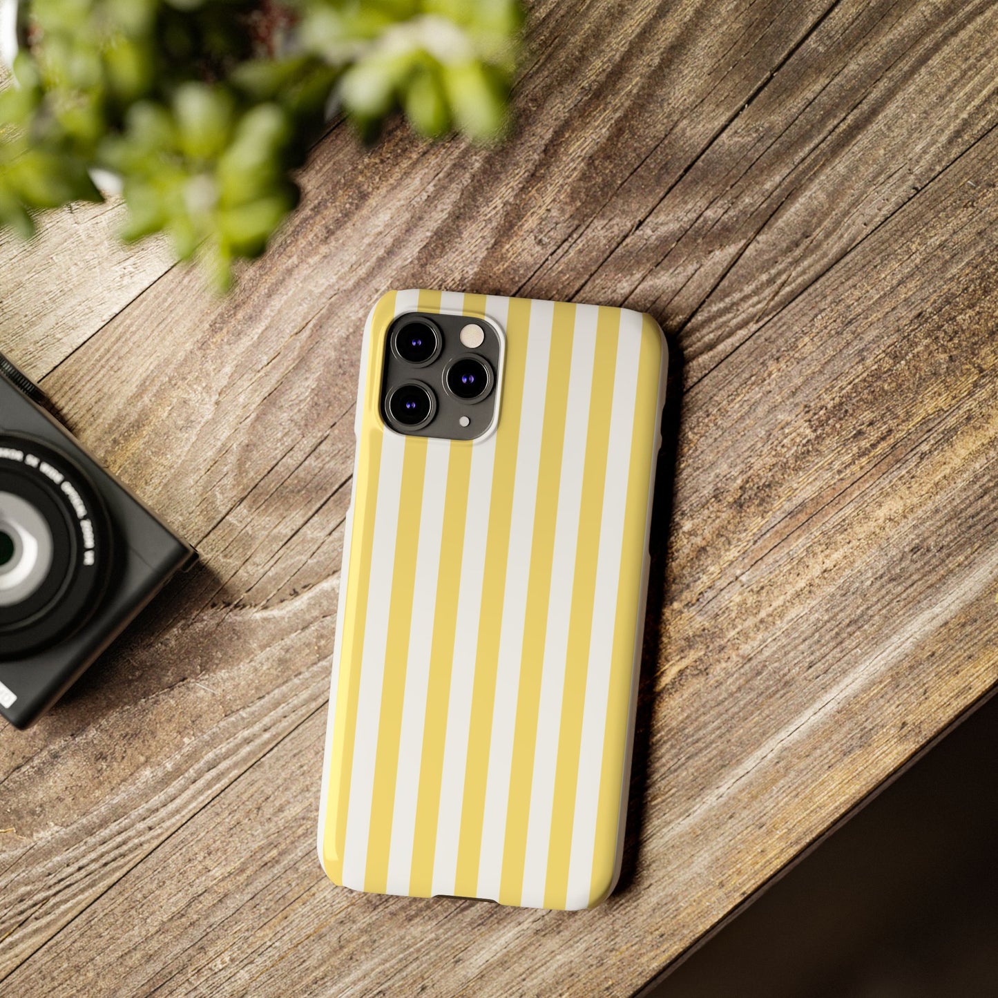 Yellow Striped Summer Slim iPhone Case