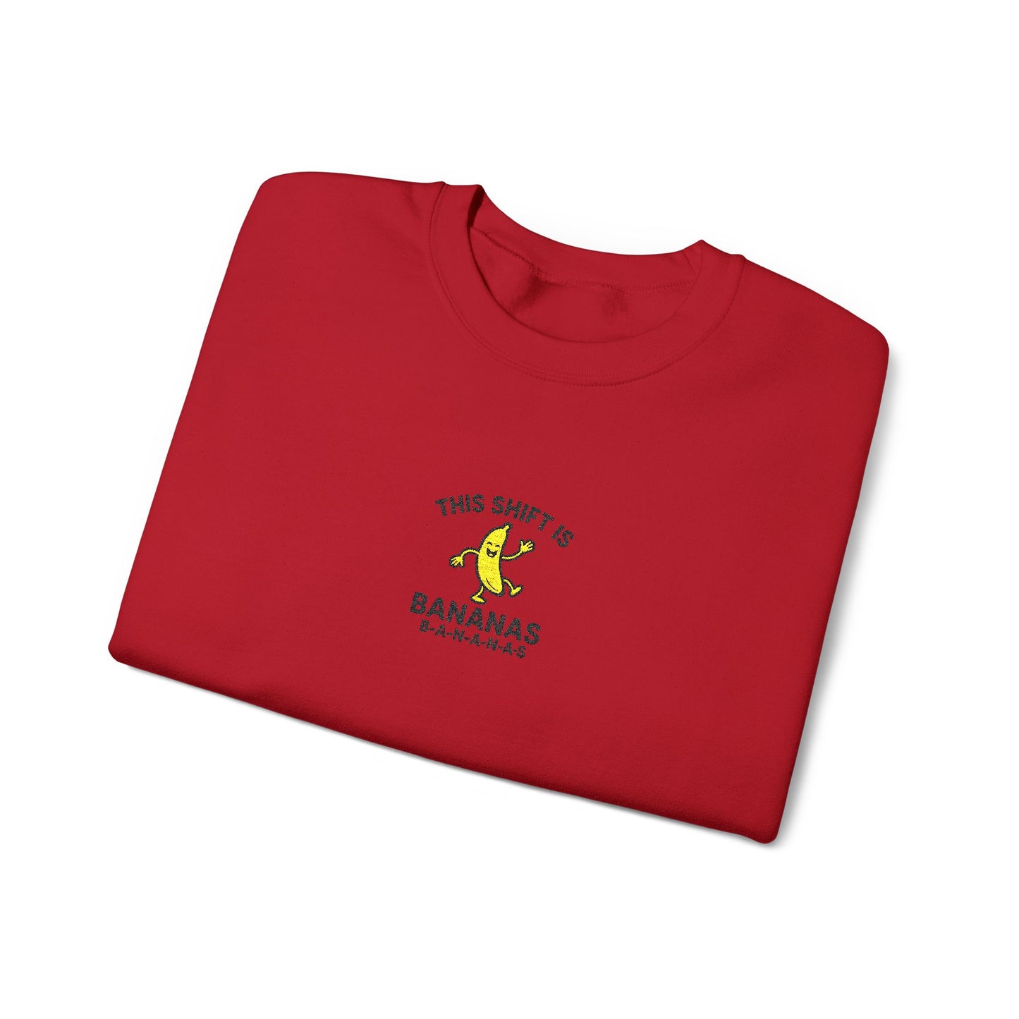This Shift is Bananas Dancing Embroidered Crewneck Sweatshirt