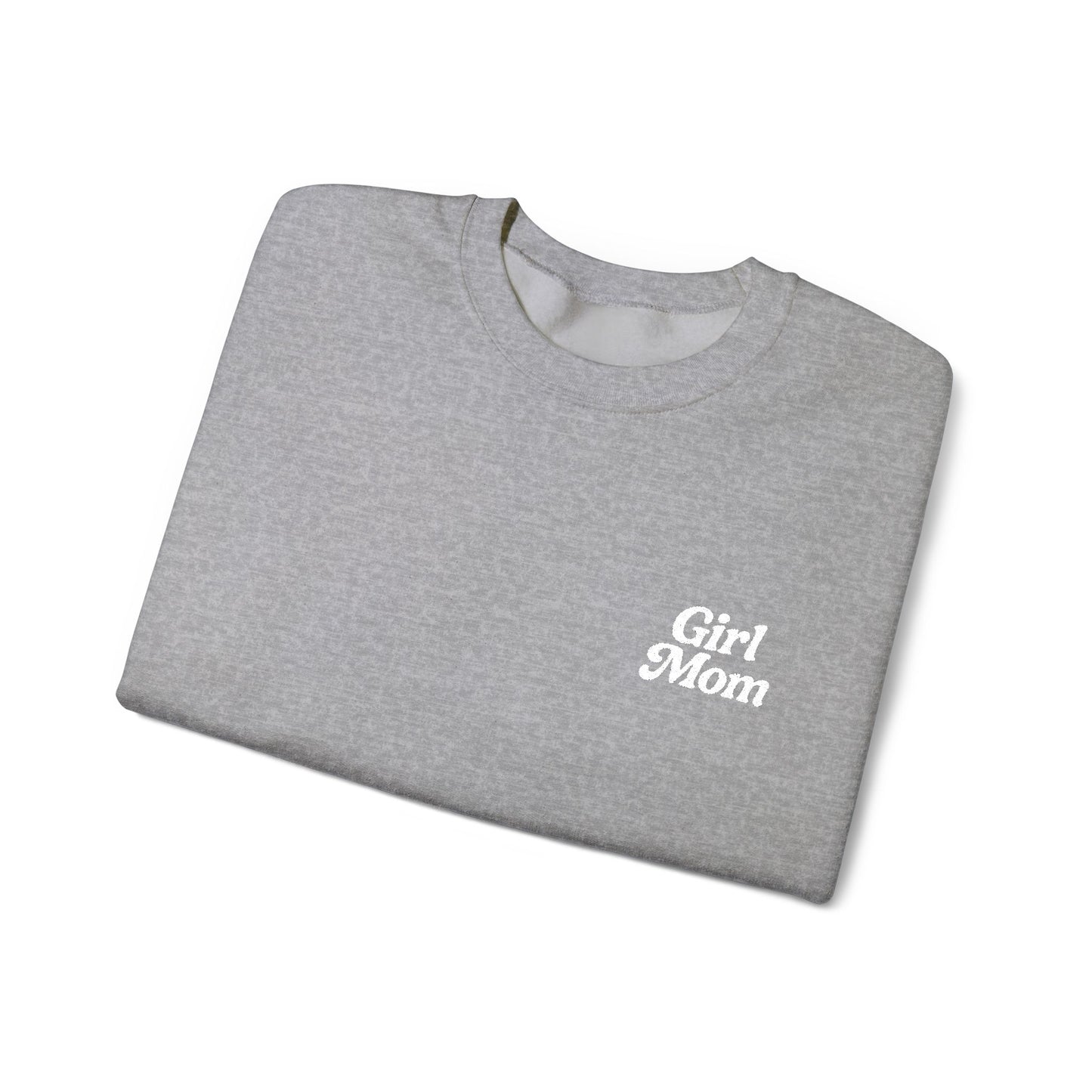 Girl Mom Retro Embroidered Crewneck Sweatshirt