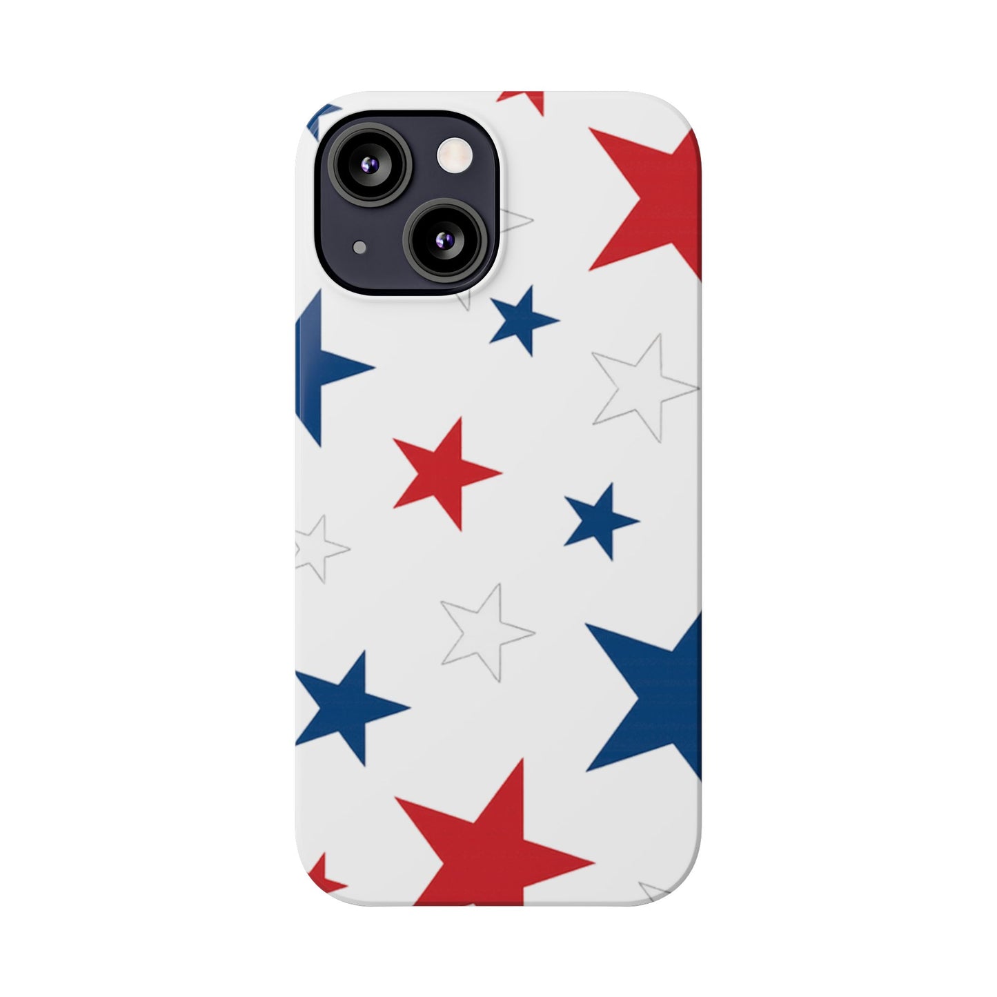Red White and Blue Stars Slim iPhone Case