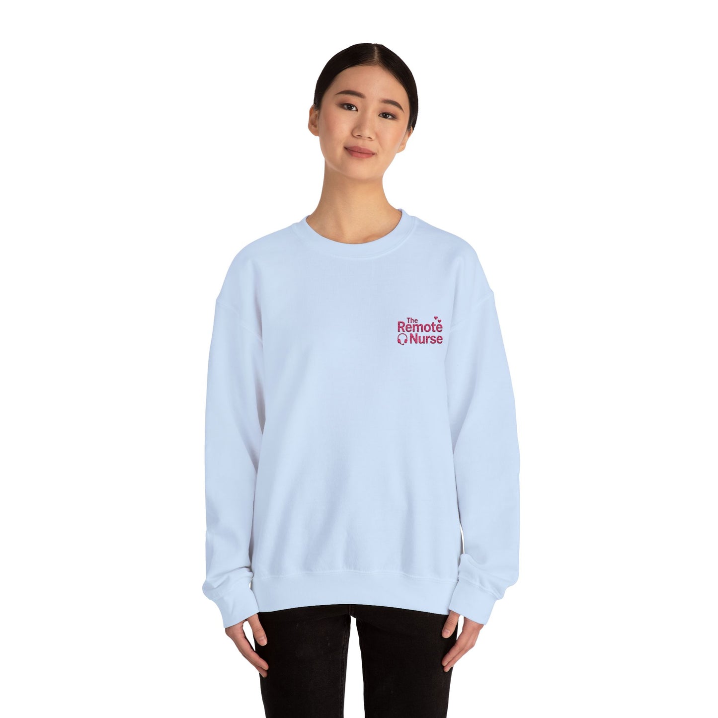 The Remote Nurse Embroidered Crewneck Sweatshirt