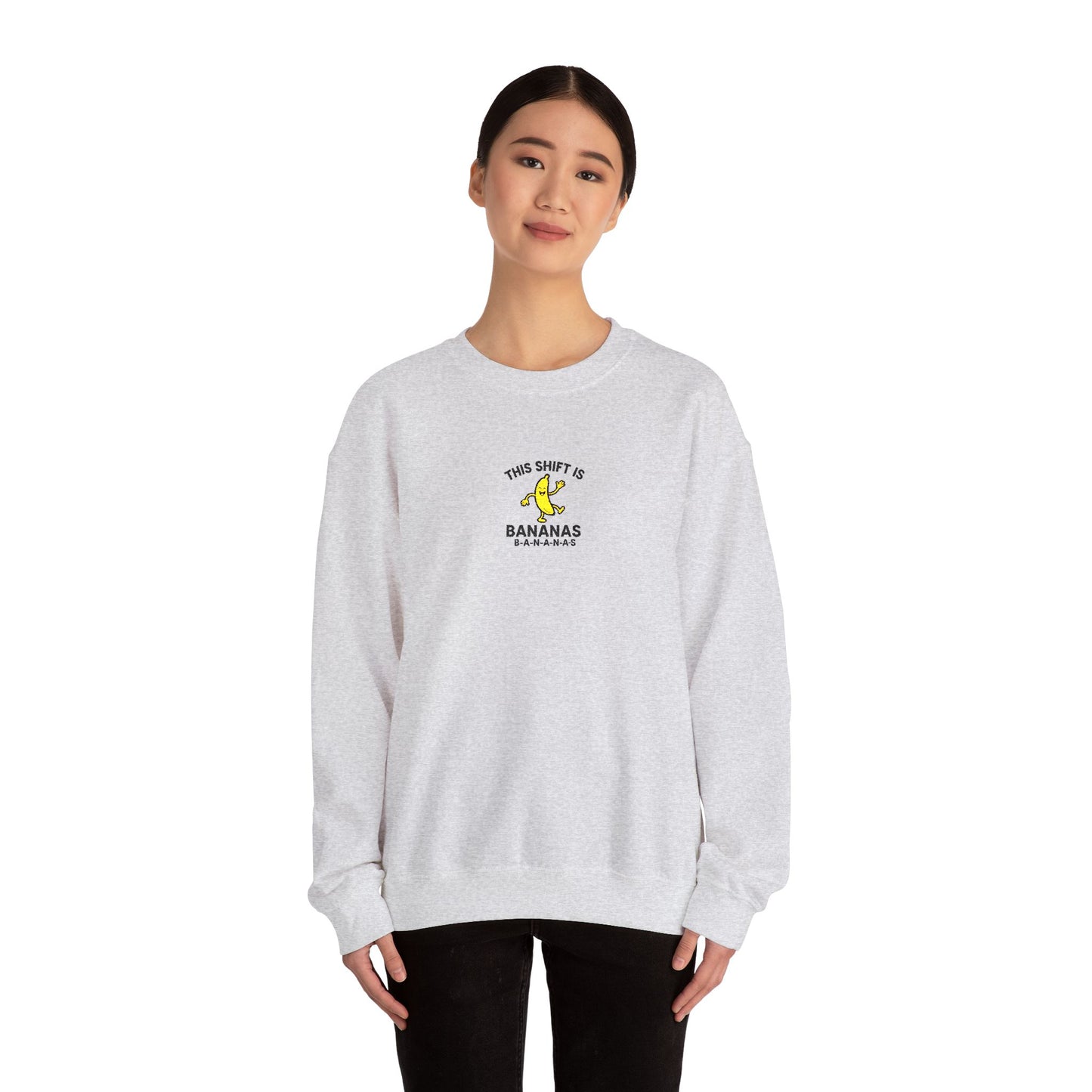 This Shift is Bananas Dancing Embroidered Crewneck Sweatshirt