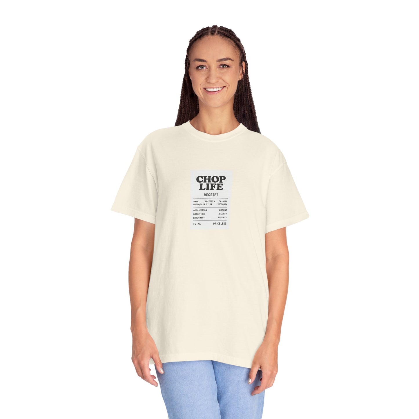 Chop Life Receipt Oversized T-shirt