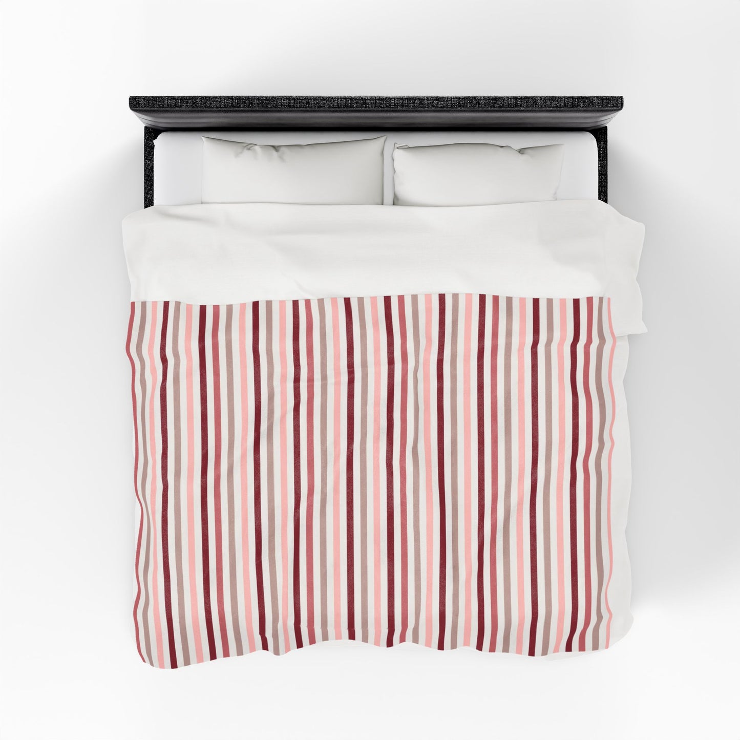 Love Stripes Velveteen Plush Blanket