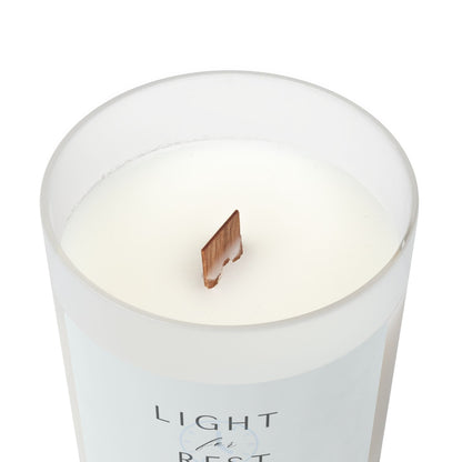 Light for Rest and Reset Frosted Glass Woodwick Candle