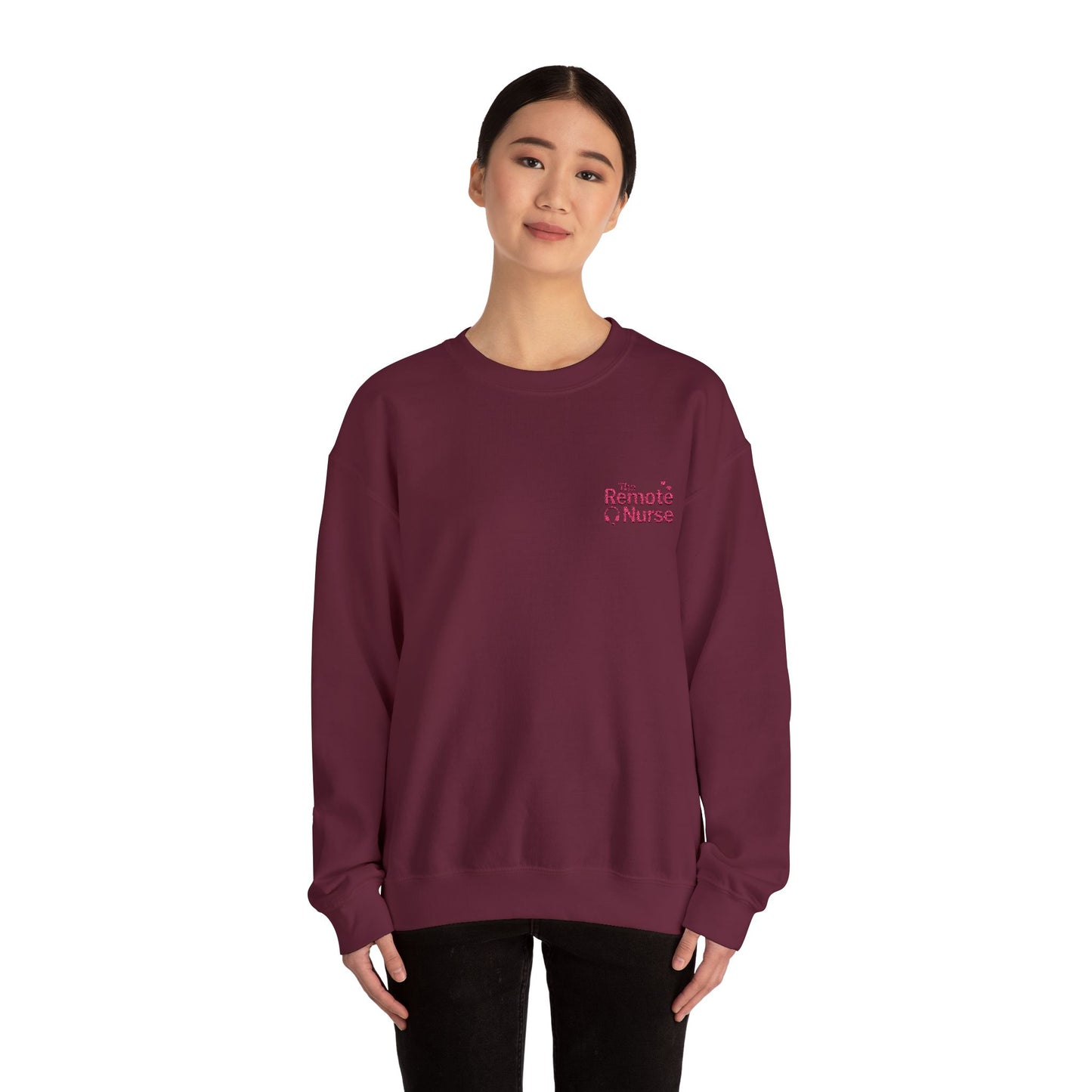 The Remote Nurse Embroidered Crewneck Sweatshirt
