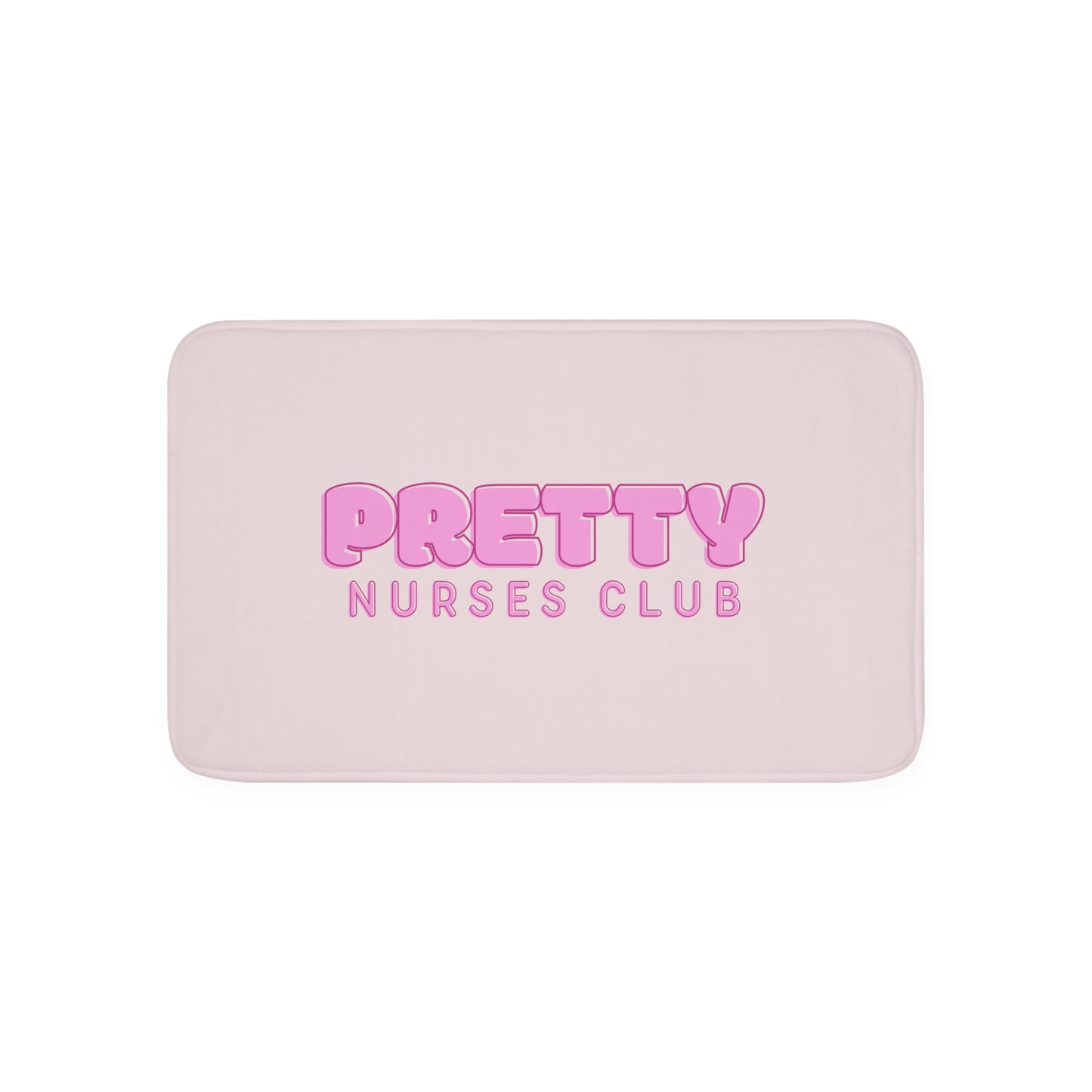Pretty Nurses Club Pink Memory Foam Bath Mat