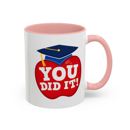 You Did It! Graduation Apple Accent Coffee Mug (11/15oz)