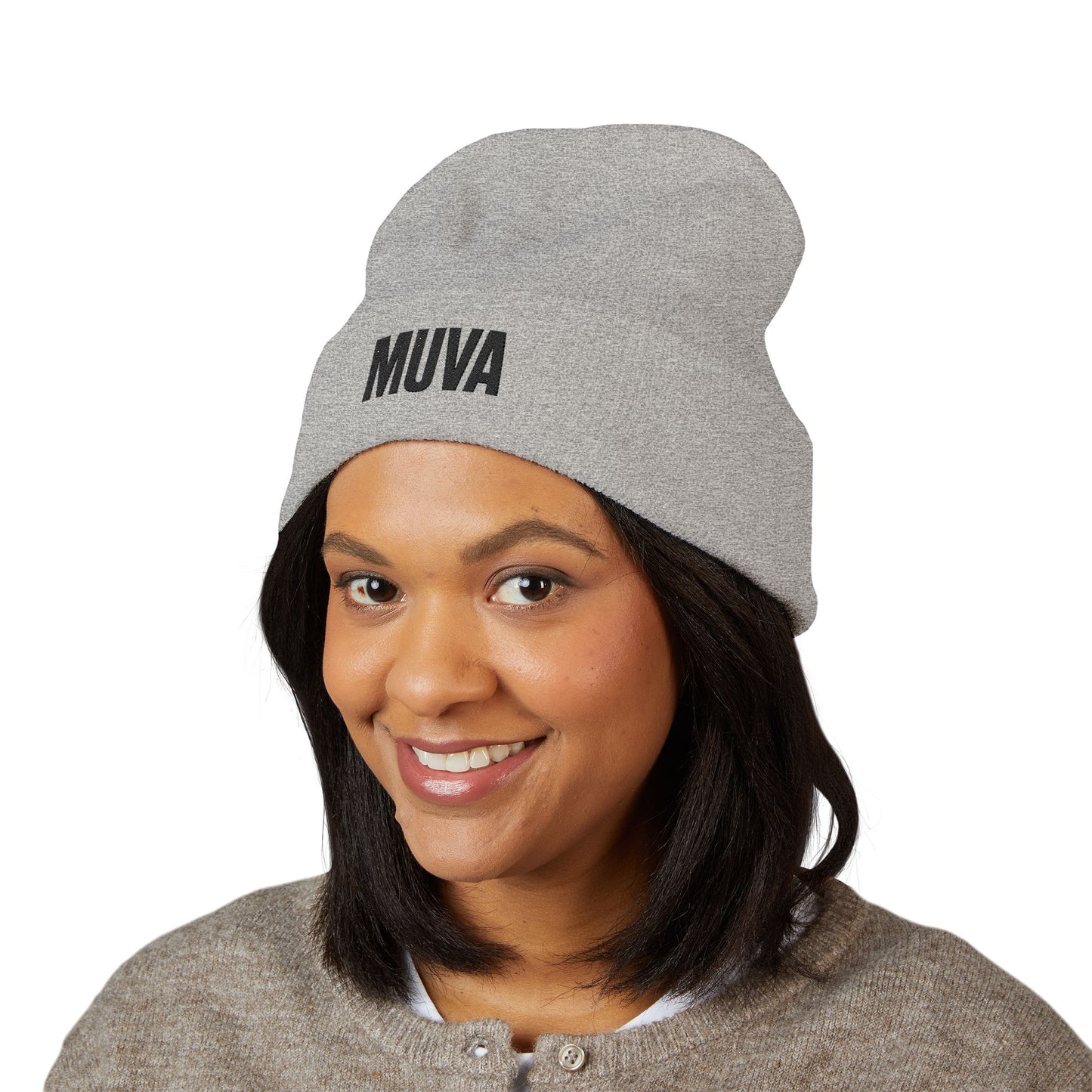 MUVA Embroidered Classic Cuffed Beanie