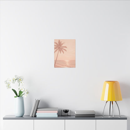 Blush Palm Beach — Matte Stretched Canvas Wall Art