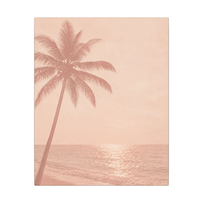 Blush Palm Beach — Matte Stretched Canvas Wall Art