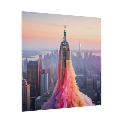 Pastel Empire State Matte Canvas, Stretched