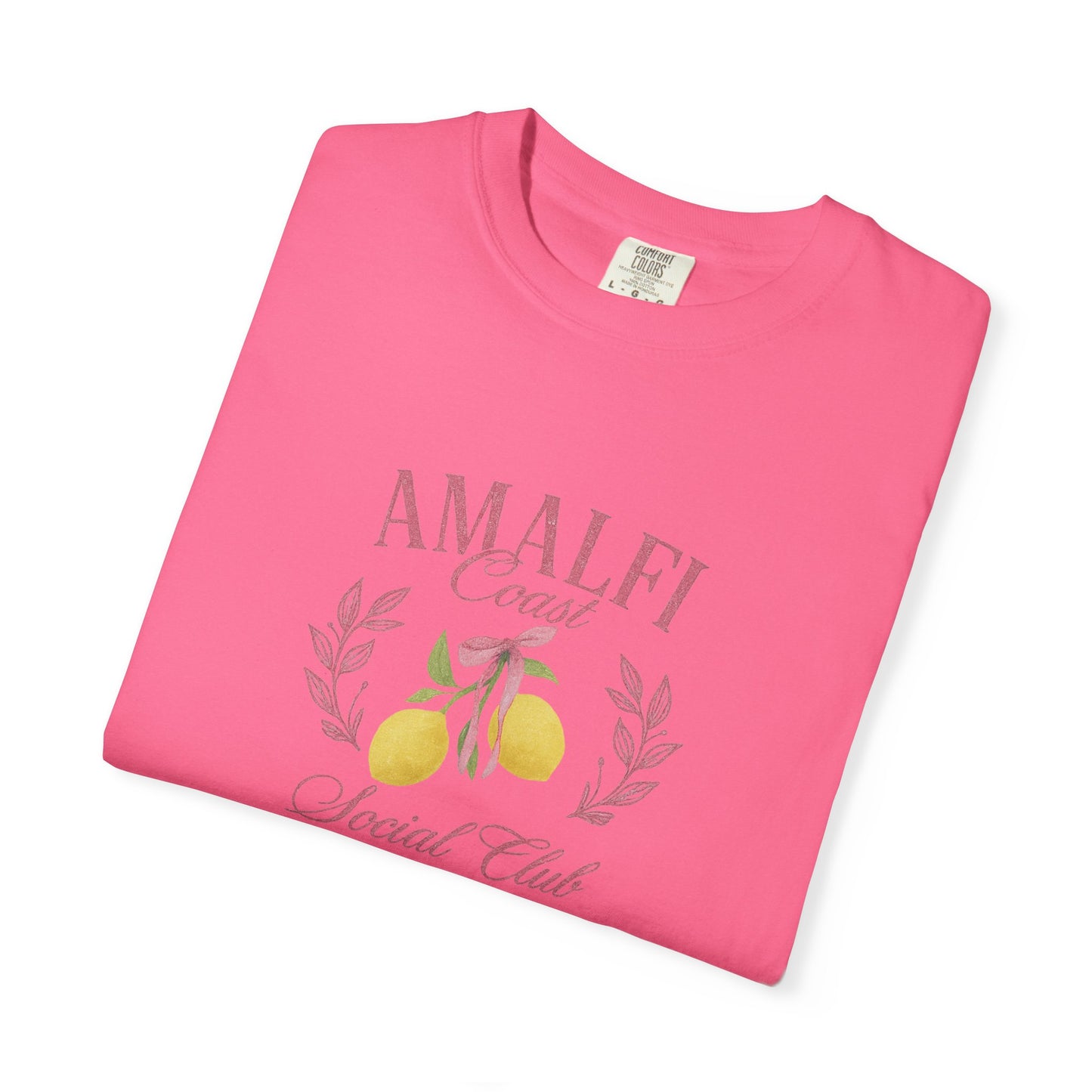 Amalfi Coast Social Club Pink Oversized T-shirt