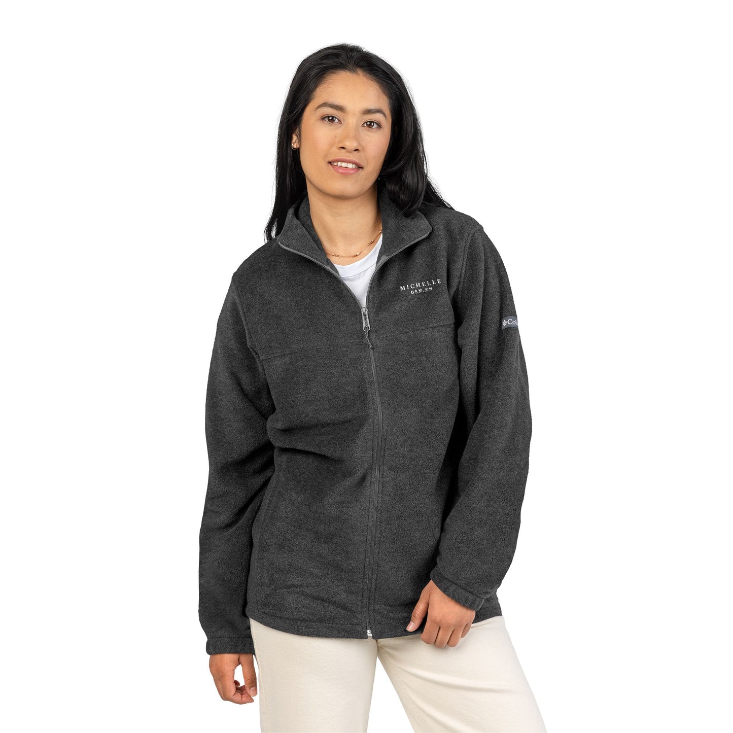 Personalized Embroidered RN Columbia Fleece Jacket