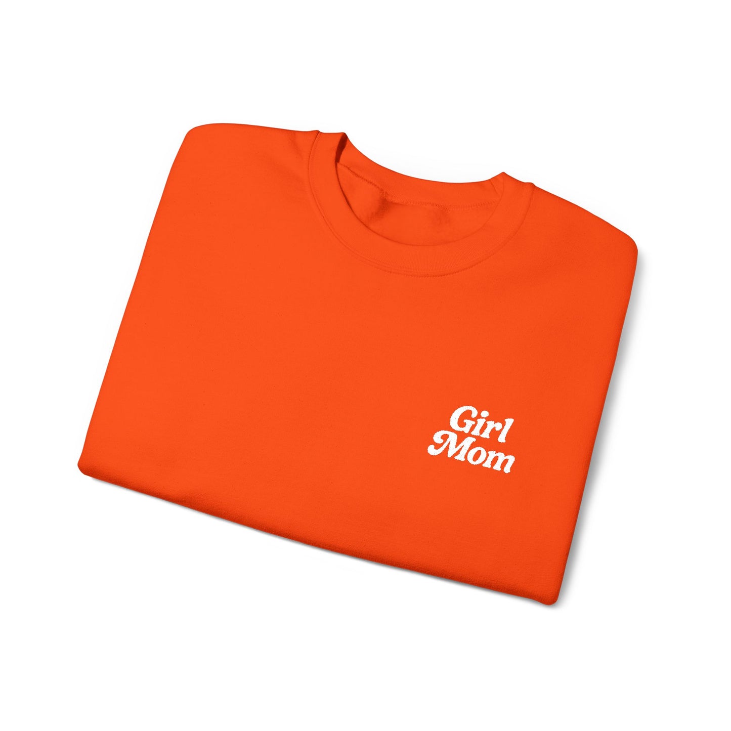 Girl Mom Retro Embroidered Crewneck Sweatshirt