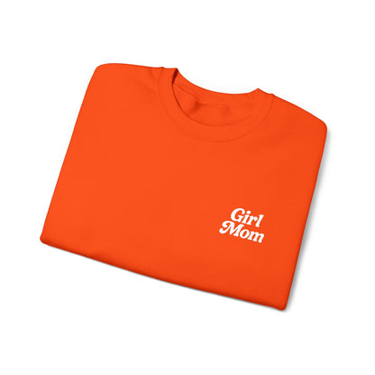 Girl Mom Retro Embroidered Crewneck Sweatshirt