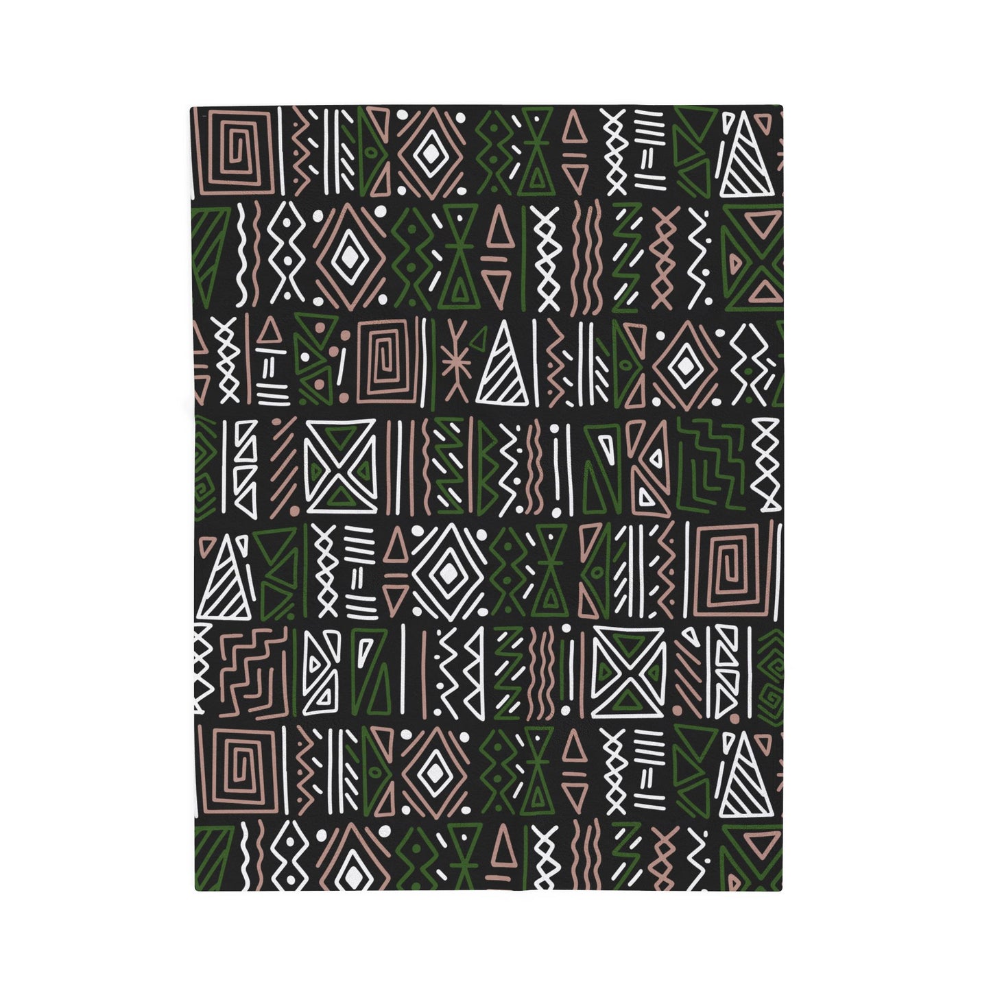 Nigerian Kente Cloth Velveteen Plush Blanket