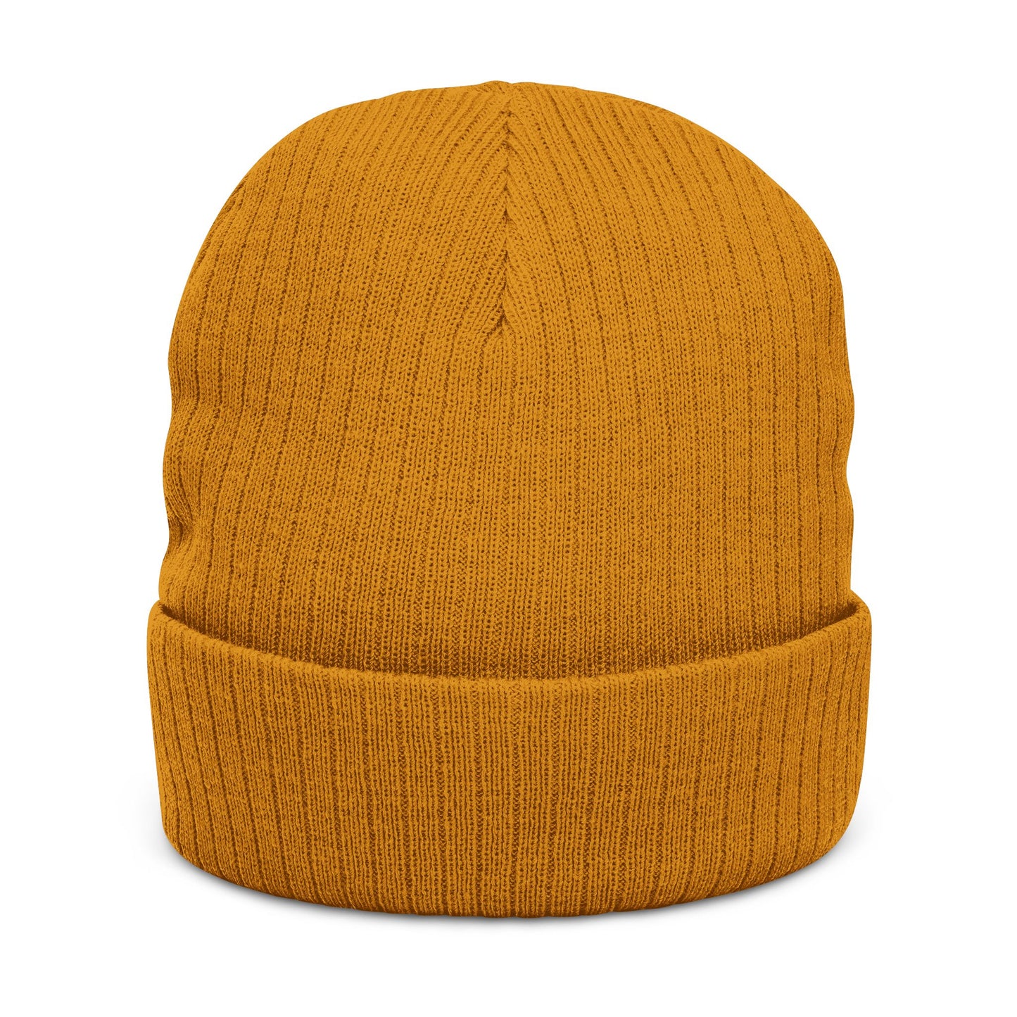 Jhora's Coffee Embroidered Ribbed Beanie