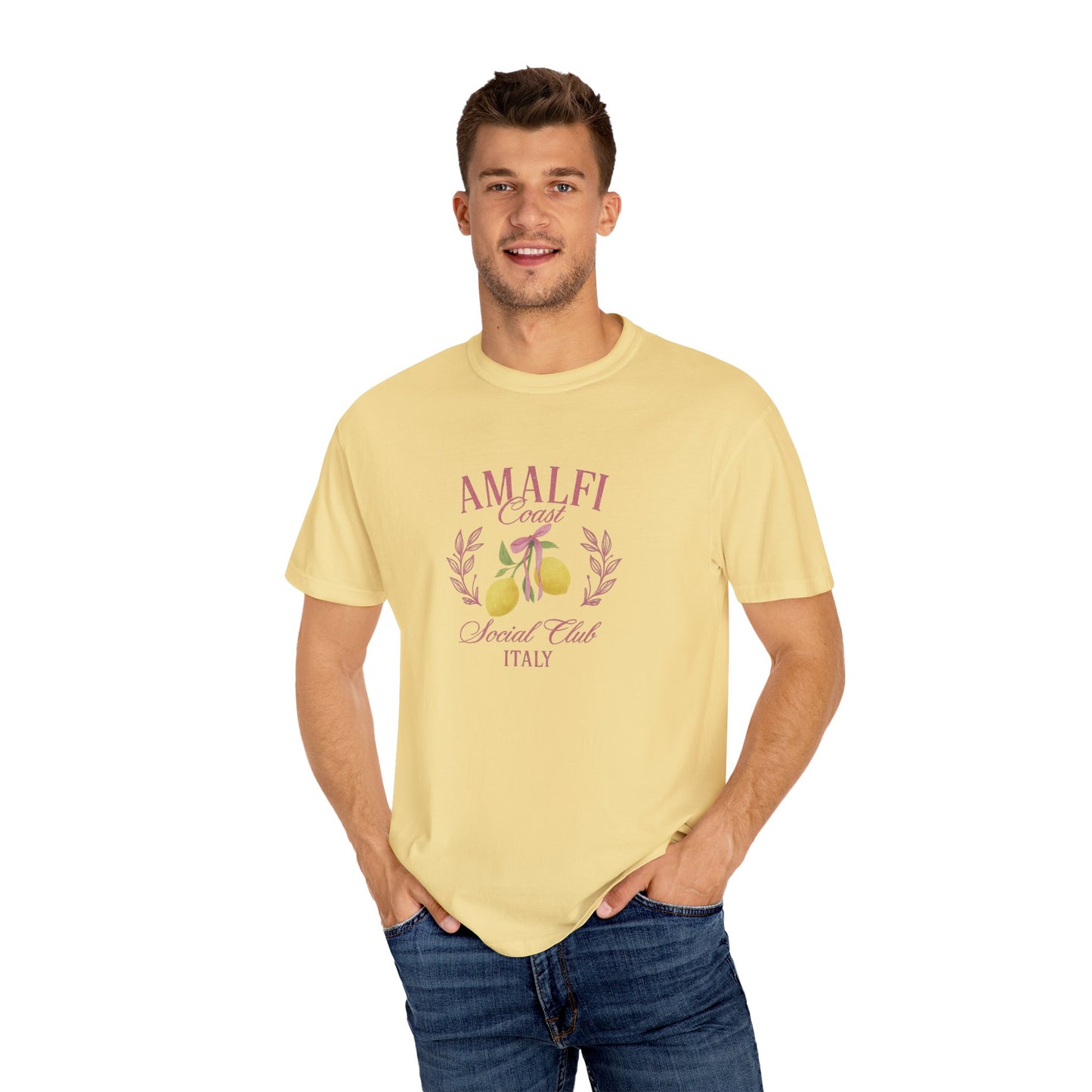 Amalfi Coast Social Club Pink Oversized T-shirt