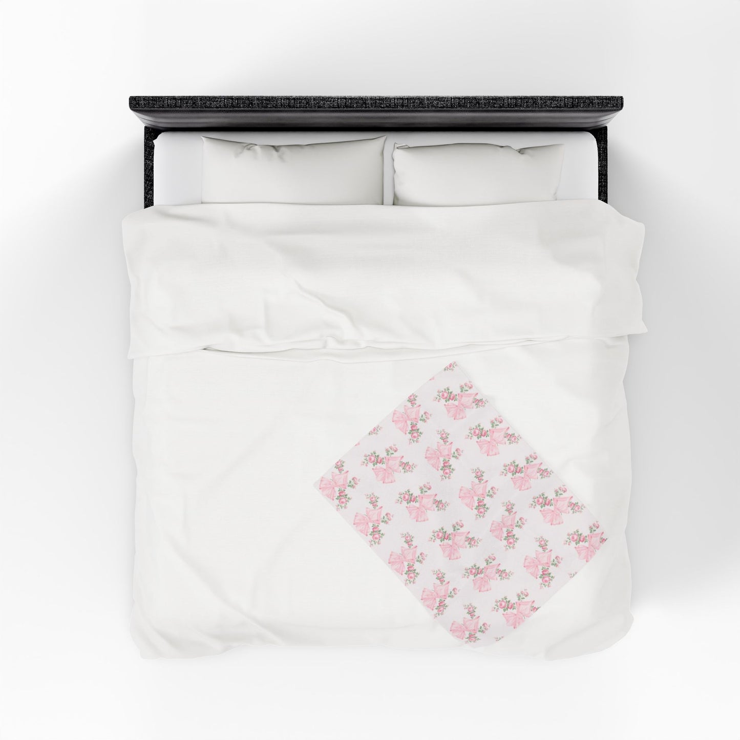 Rosa Beaux Pink Velveteen Plush Blanket